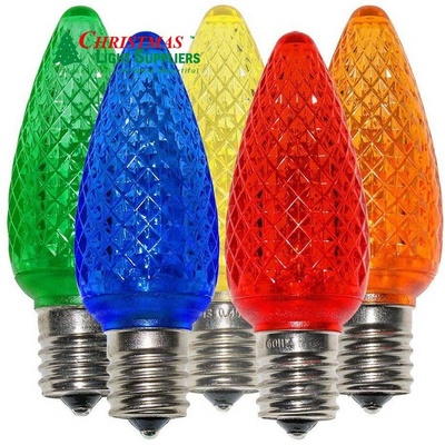 Christmas Light Bulbs Replacement Bulbs C9 LED E17 Faceted Christmas OEM  Lighting Outdoor Decoration