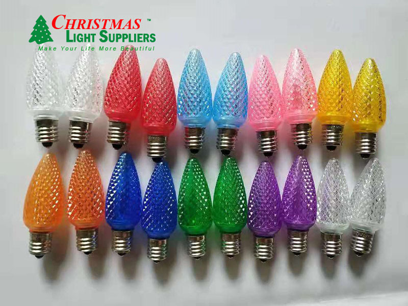 Christmas Light Bulbs Replacement Bulbs C9 LED E17 Faceted Christmas OEM  Lighting Outdoor Decoration