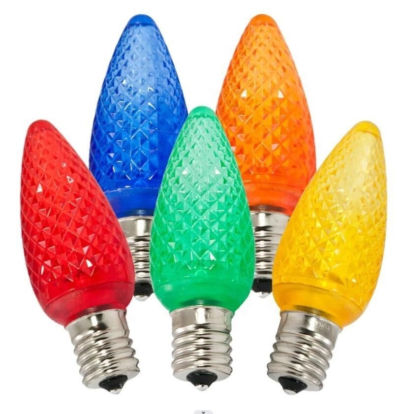 C9 LED E17 faceted C9 lights LED Replacement Bulbs Christmas  dimmable Light Bulbs C9 Strawberry