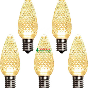 Warm White SMD C9 LED Christmas Light Bulbs waterproof  E17 faceted  Christmas Replacement Bulbs