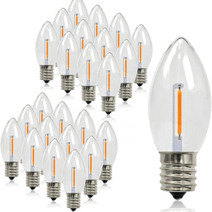 C9 LED E17 Replacement Bulbs Christmas Light spare bulbs C9 led warm white filament bulb