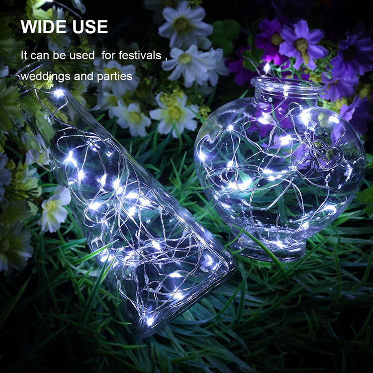 2M 20 LED Copper Wire Fairy Led Starry String Lights Powered by  Batteries Party Christmas Wedding String light