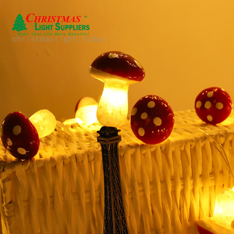 Mushroom Shaped String Light 3M 20LEDS  battery powered  Indoor  hanging lights decoration