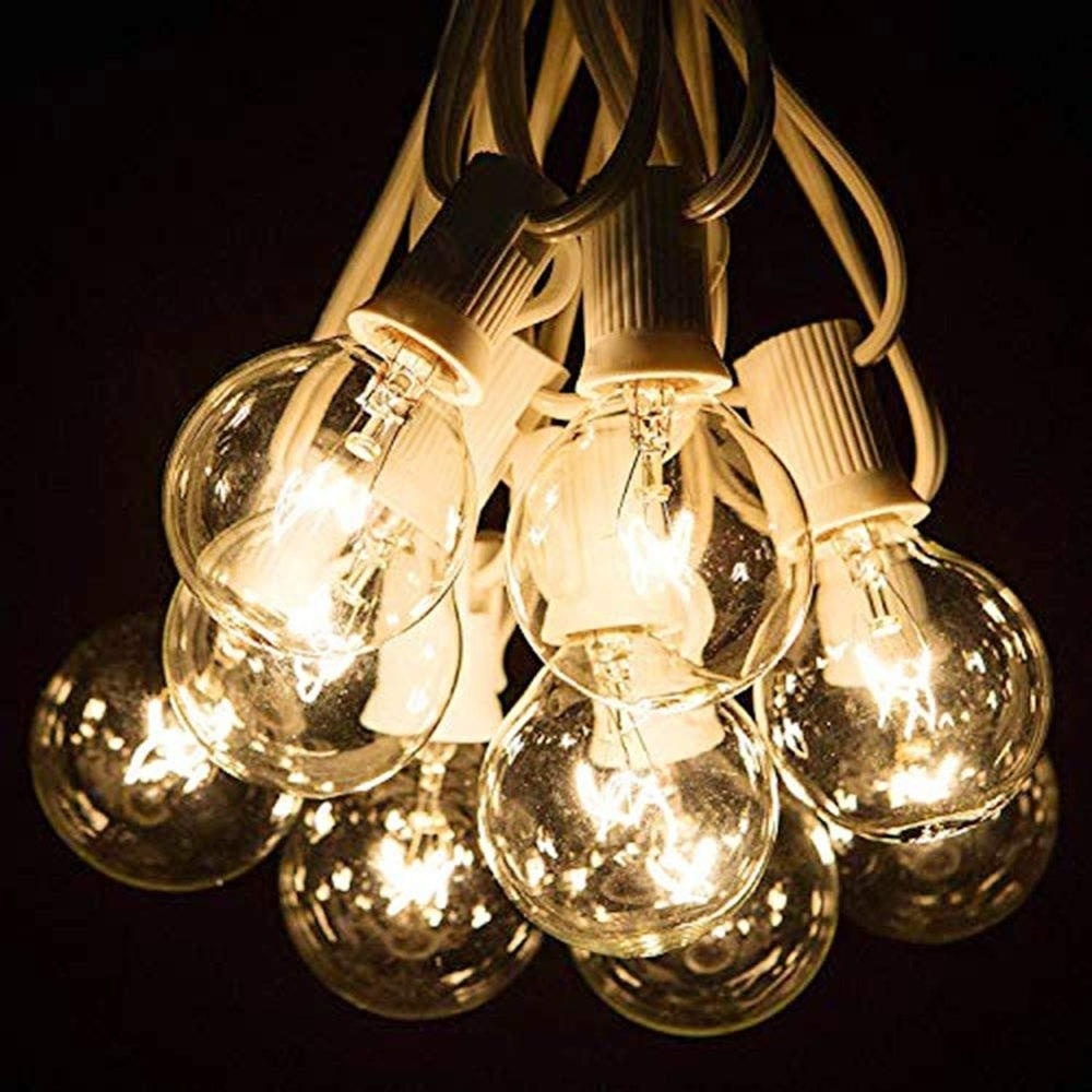 US 50 Foot 50 bulbs G40 lights strand Clear Globe bulbs String Lights   waterproof  Outdoor Patio cafe garden lights string