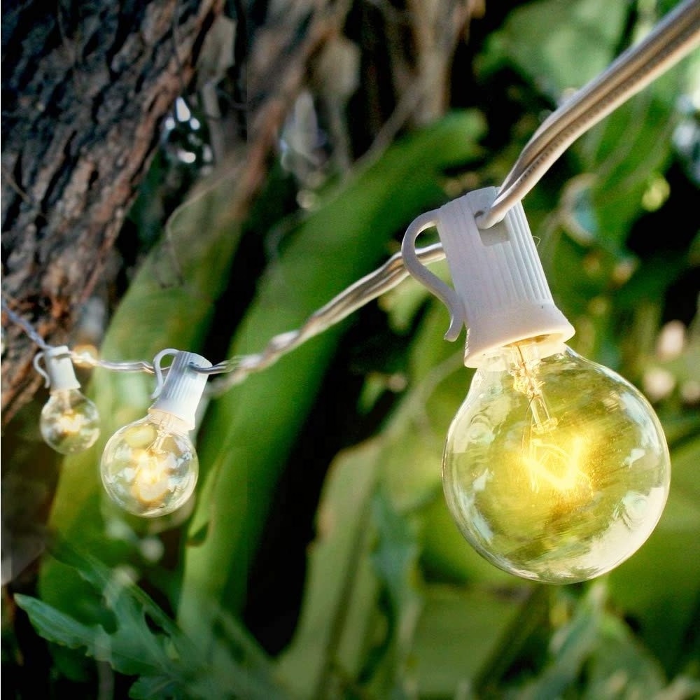 US 50 Foot 50 bulbs G40 lights strand Clear Globe bulbs String Lights   waterproof  Outdoor Patio cafe garden lights string