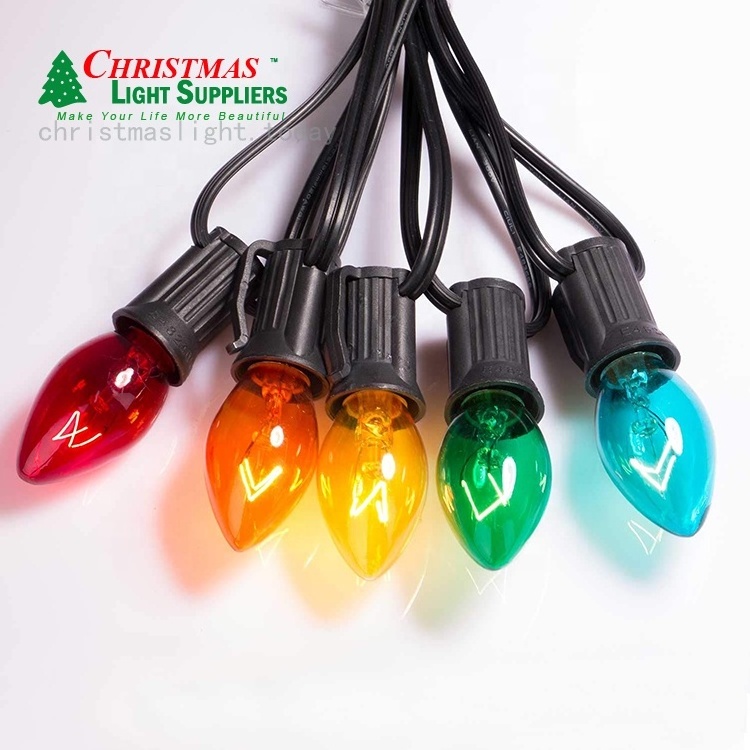 Replacement Bulbs C7 E12 Clear Multi Colors  Candelabra lamp Christmas  String Light Xmas chain lights BULBS