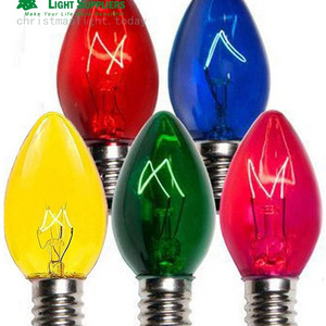 Replacement Bulbs C7 E12 Clear Multi Colors  Candelabra lamp Christmas  String Light Xmas chain lights BULBS