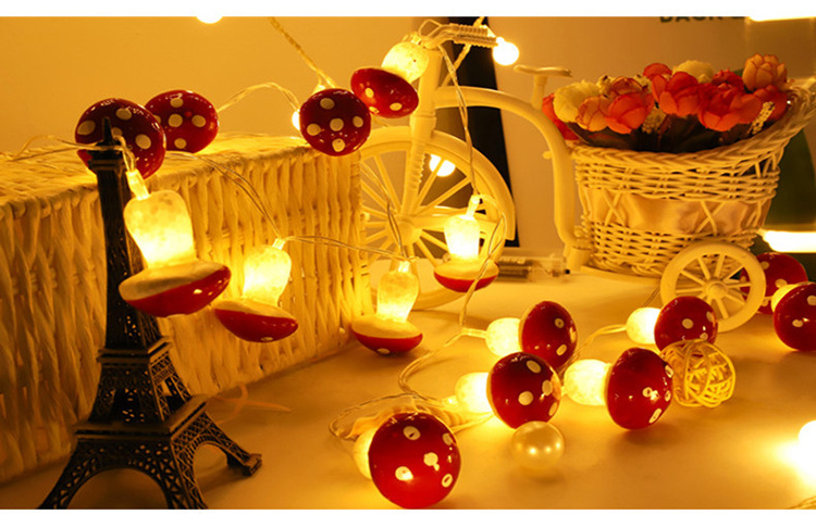 Mushroom Shaped String Light 3M 20LEDS  battery powered  Indoor  hanging lights decoration