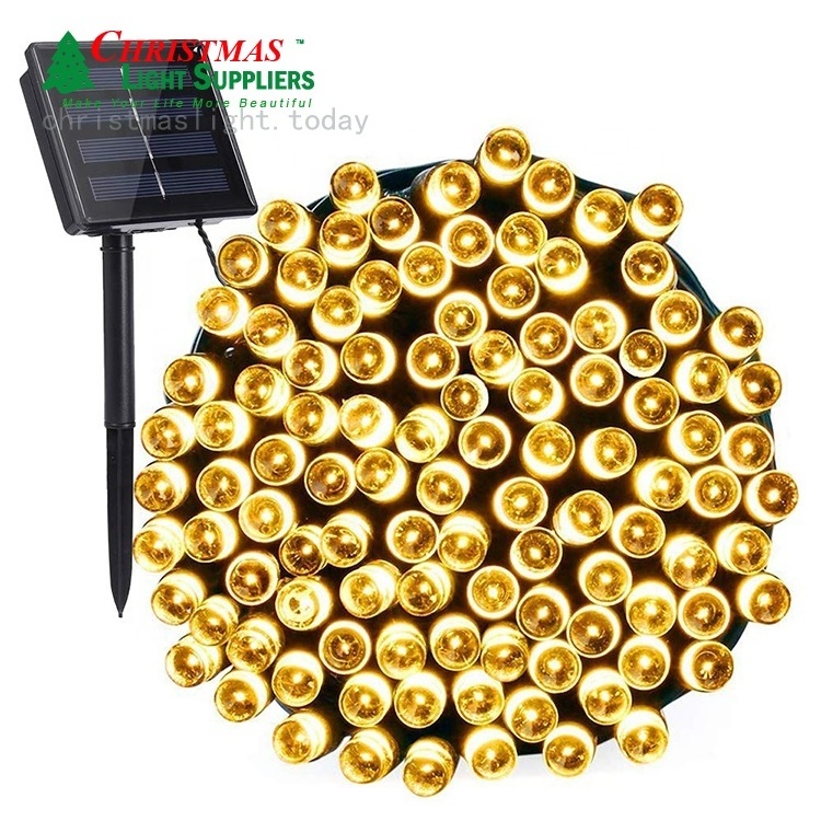 Multi colors Solar String Lights 100 LEDs 8 Modes Solar Powered  Waterproof Garlands String Lights for  Garden Patio