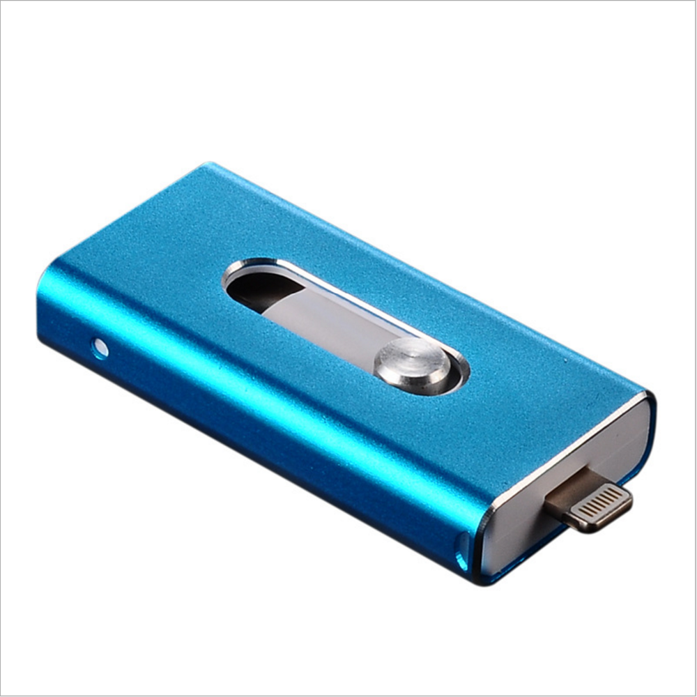 New arrive popular customized logo 3 in 1 usb flash drive usb 2.0 3.0 metal U disk for iphone