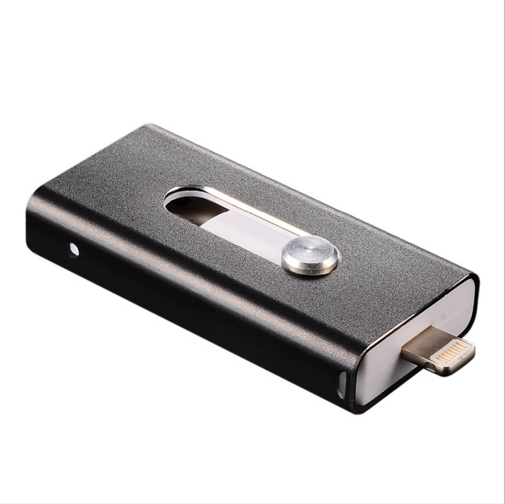 New arrive popular customized logo 3 in 1 usb flash drive usb 2.0 3.0 metal U disk for iphone