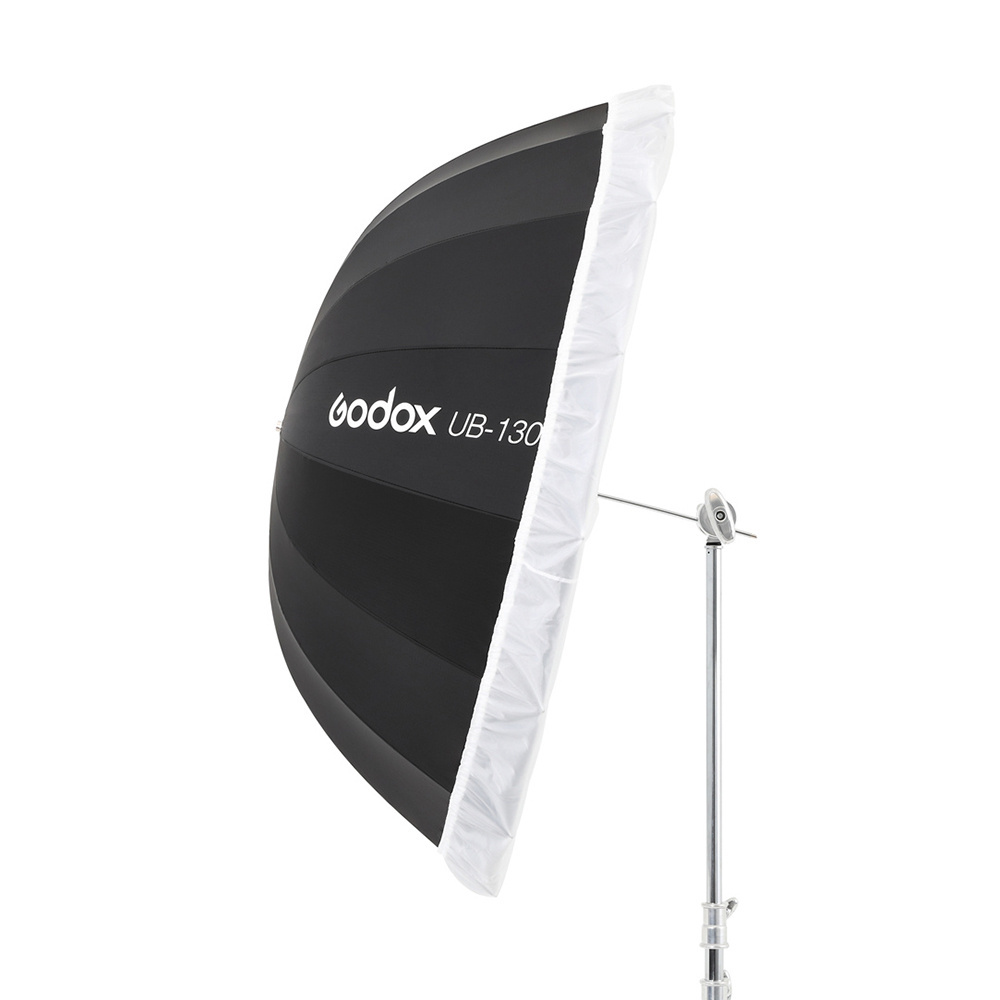 Godox UB-130S 51 inch 130cm Parabolic Black Reflective Umbrella Studio Light Umbrella with white diffuser cover cloth