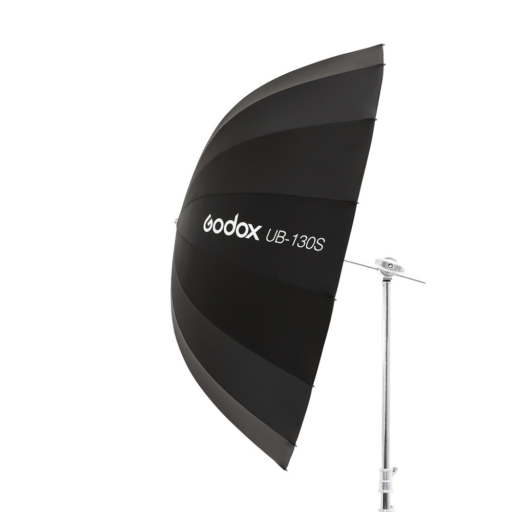 Godox UB-130S 51 inch 130cm Parabolic Black Reflective Umbrella Studio Light Umbrella with white diffuser cover cloth