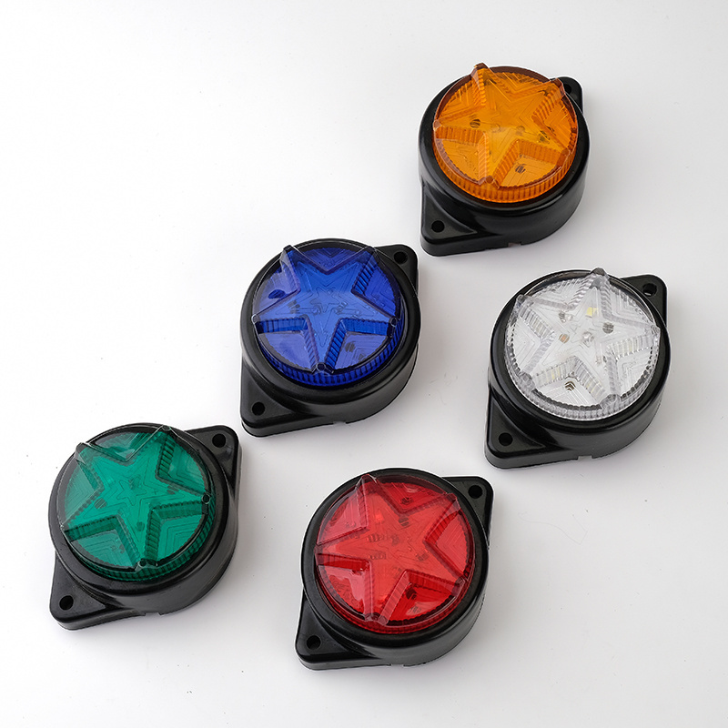 12V 24V Waterproof Round Shape 5 Led Side Marker Light Truck Trailer Light Turn Signal Tire Light