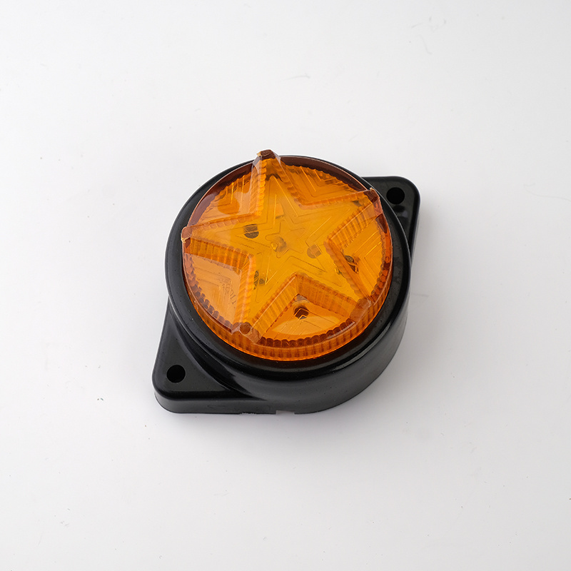 12V 24V Waterproof Round Shape 5 Led Side Marker Light Truck Trailer Light Turn Signal Tire Light