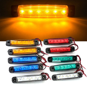 Truck Trailer Side Marker Indicators Light Car Signal Brake Rear Warning Tail Light LED 24V Warning Lamp White Yellow