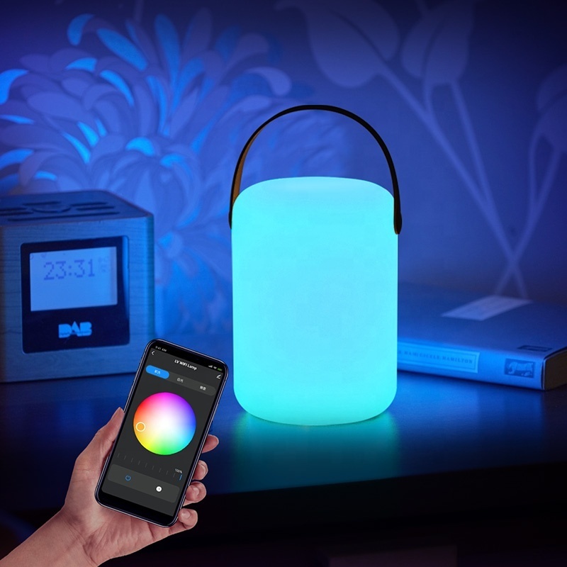 Bluetooth WIFI Tuya APP Voice Control Ambient RGB LED Light Bedroom Living Room Outdoor Hanging Smart Table Lamps and Lanterns