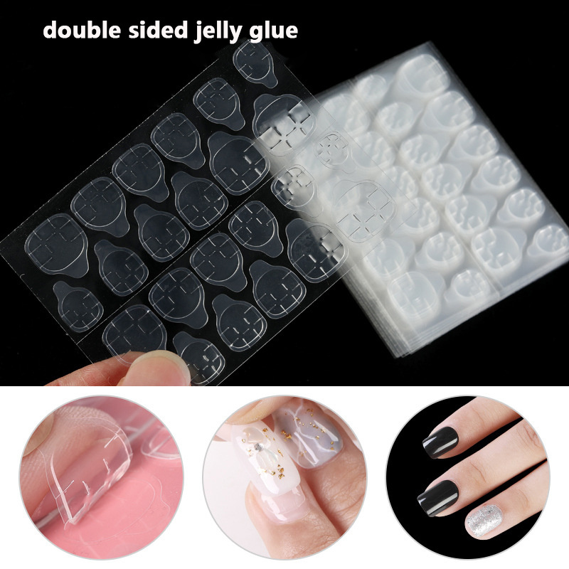 Nail Art Jelly Double-side Sticker Waterproof DIY Glue Tape Nail Adhesive Tabs Jelly Glue For Press On Nail