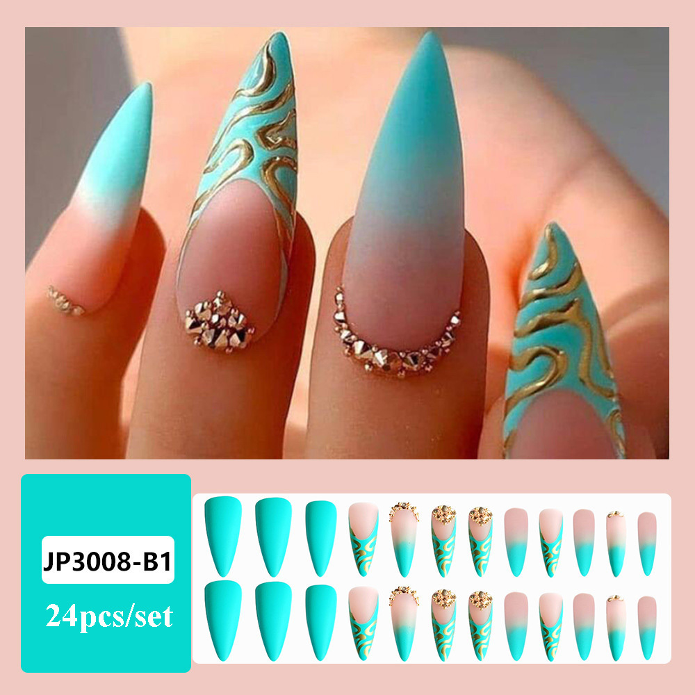 Press On Nail Art Box Nails Beauty Space Best Gel Wholesale Boxes With-rhinestones Custom Pvc Press On Nails