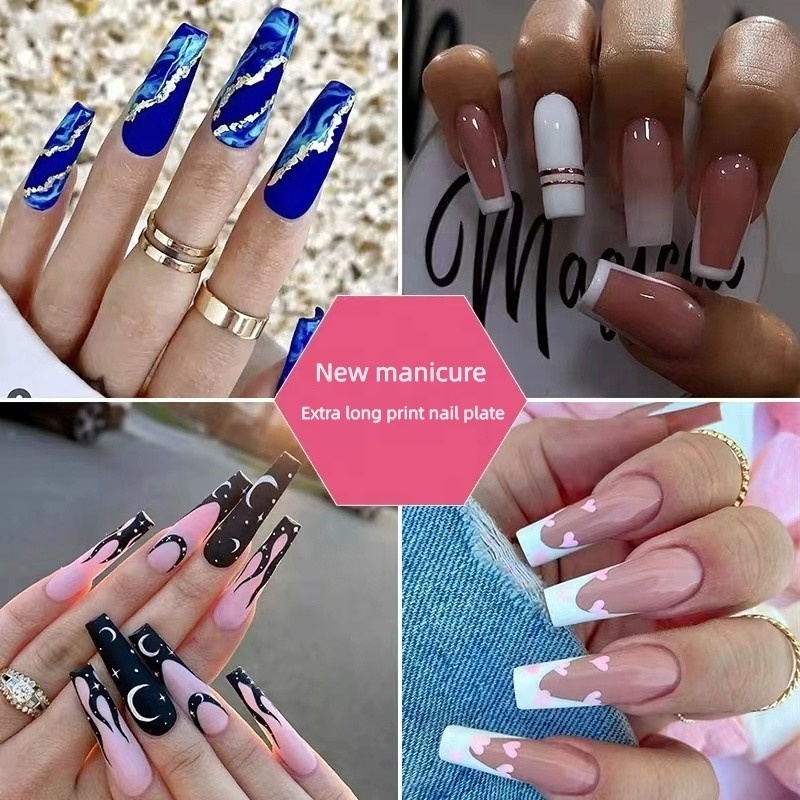 Xl Acrylic Wholesale Luxury White French Tip Very Thick Nail Vente Vendors Xxl Press On Nails