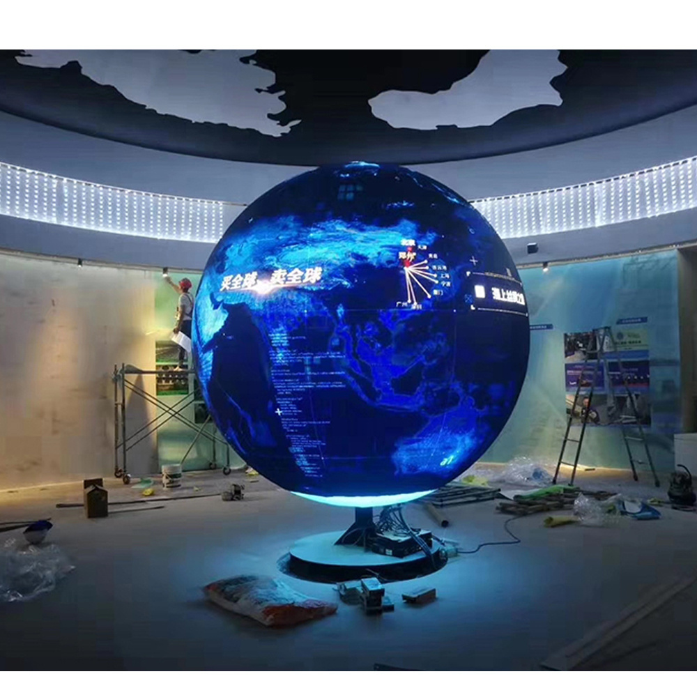 Stock Shaped LED Spherical Screen Globe Diameter 1m 1.5m 2m Sphere Display P2 P2.5 LED Ball Screen Use for Exhibition