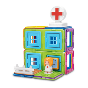 NEW 3D Magnetic Tiles  Building Blocks Hospital set bank toy Magnetic Sheet Montessori education Toy PASS CE for kids