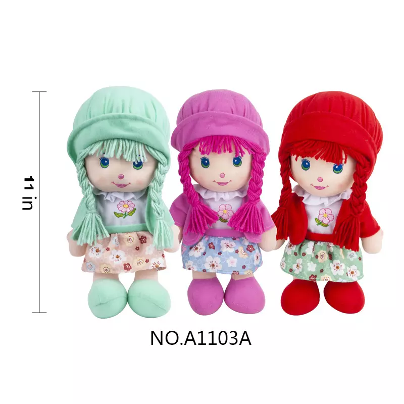 Wholesale Cheap Promotion Claw Machine Cotton Doll 11 inch  Mix Plush Toys Soft Stuffed Doll High Quality Stuffed Plush Toys