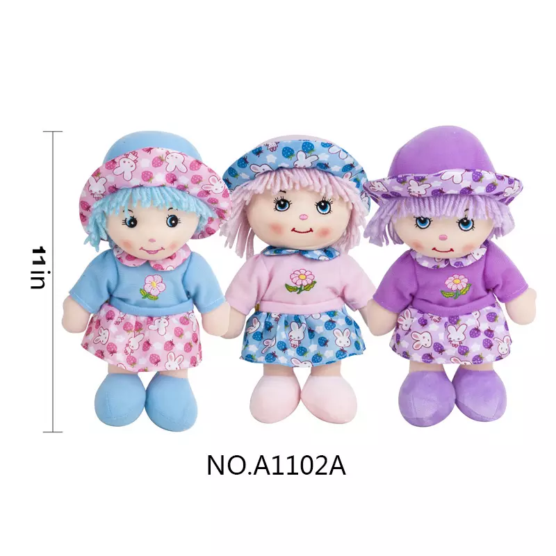 Wholesale Cheap Promotion Claw Machine Cotton Doll 11 inch  Mix Plush Toys Soft Stuffed Doll High Quality Stuffed Plush Toys