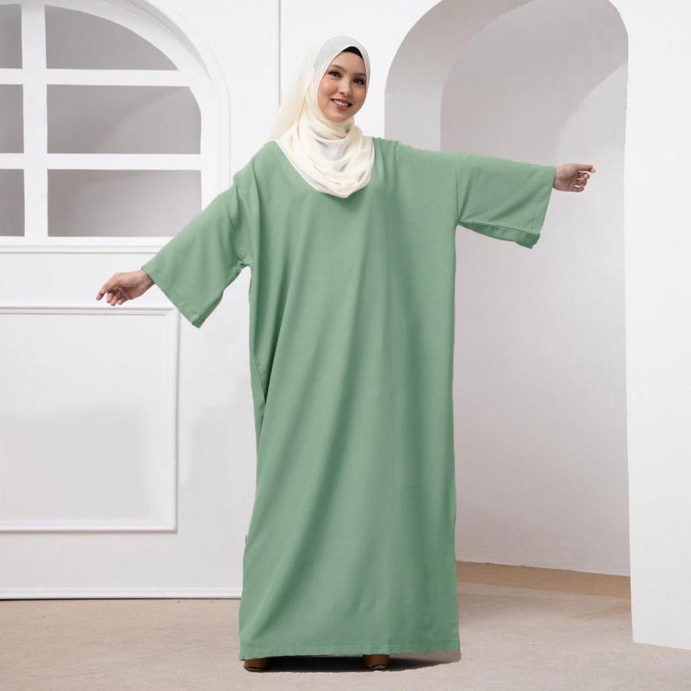 Middle Eastern Arabic Burqa Swing Solid Color Loose Comfort Dress Muslim Women's Robe