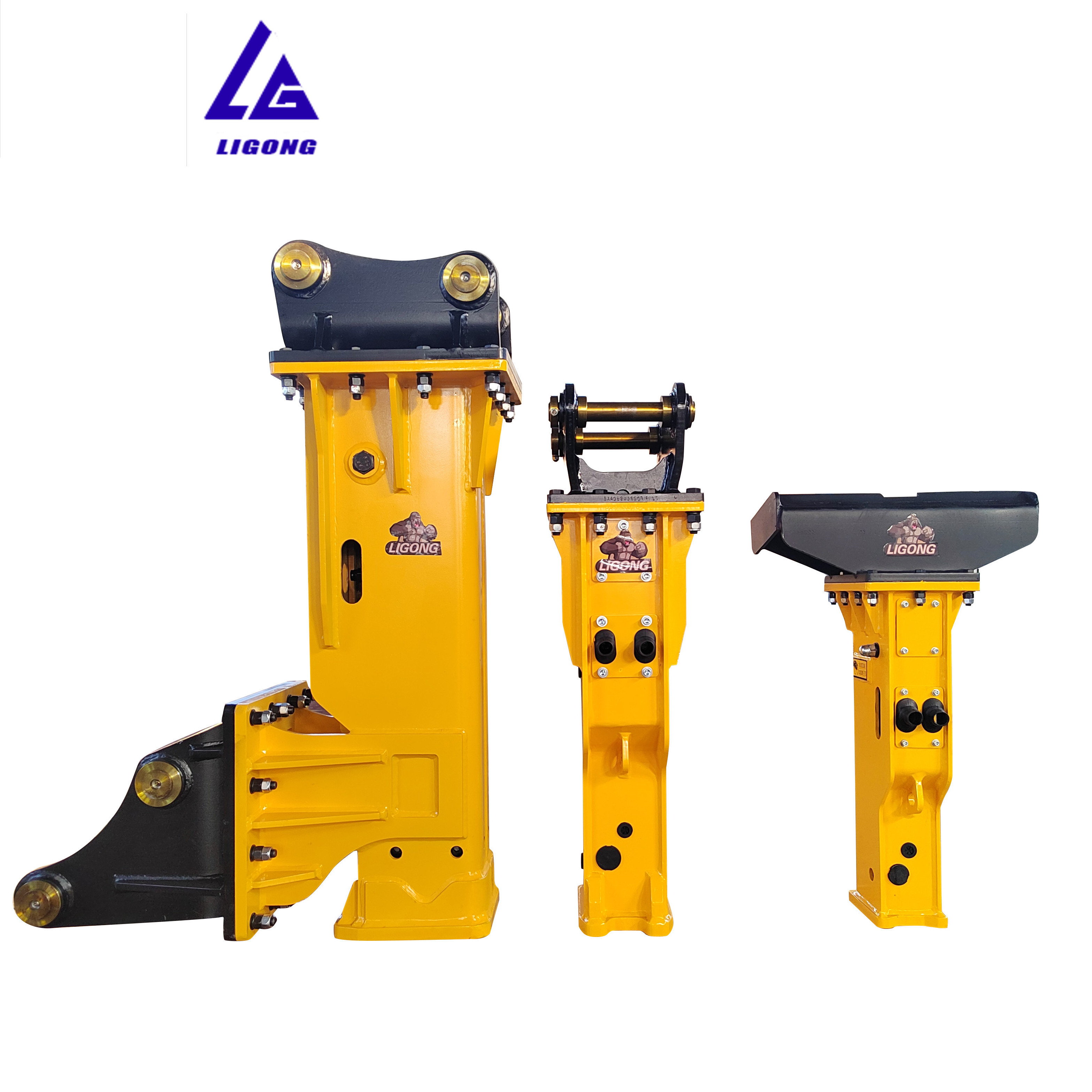 excavator hydraulic pile hammer with side bracket rock breaker