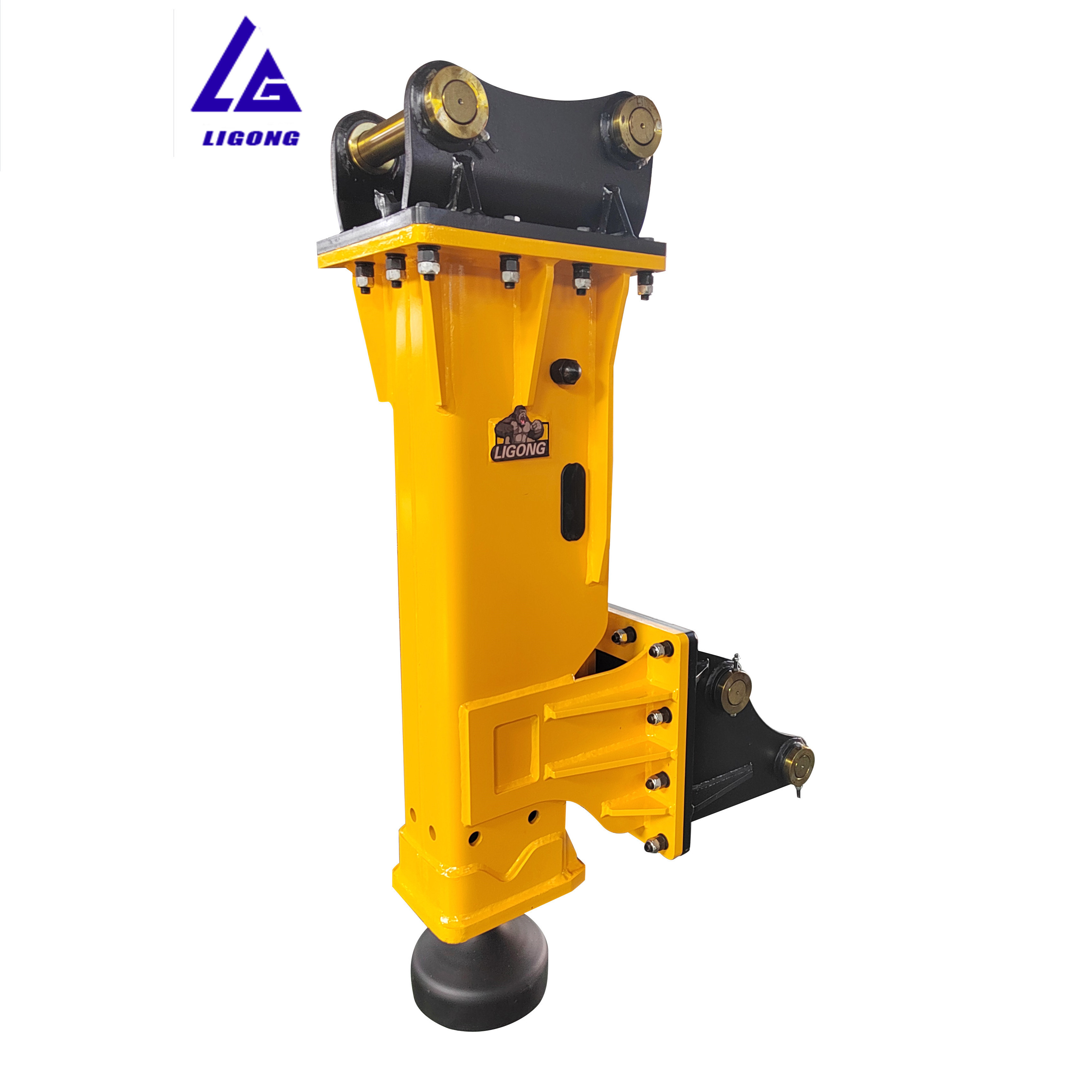 excavator hydraulic pile hammer with side bracket rock breaker