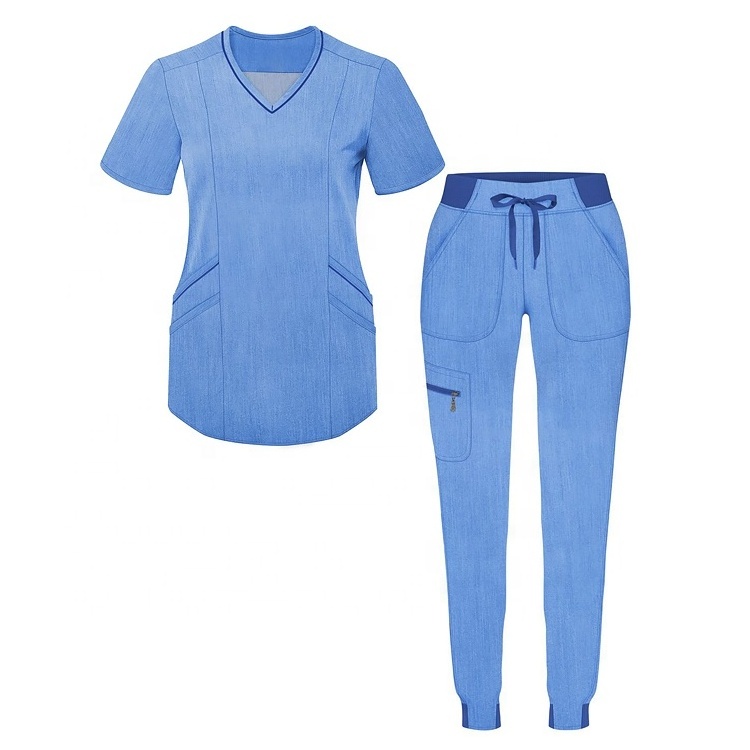 Short Sleeve Ultra Soft Scrubs Nursing Scrub Set Scrubs Uniforms Sets for Wholesale Sexy Fashion