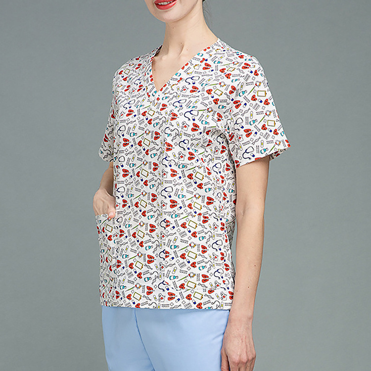 Medical surgery tops Operating room uniforms Unisex beauty salon workwear dental clinic doctor pharmacist nursing scrubs uniform