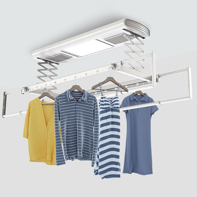 Multifunctional Electric Clothes Drying Rack with Airer Heated Ceiling Mounted Remote Control Drying Rack Clothes Heated Hanger