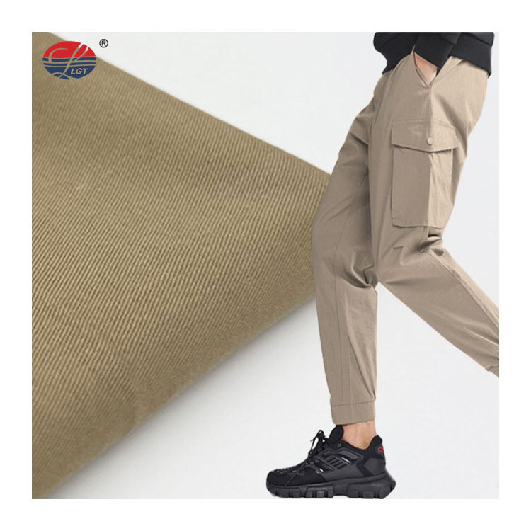 hot style 67% cotton 30%nylon 3%spandex blend mens formal pant trousers fabric cargo pants windbreaker fabric