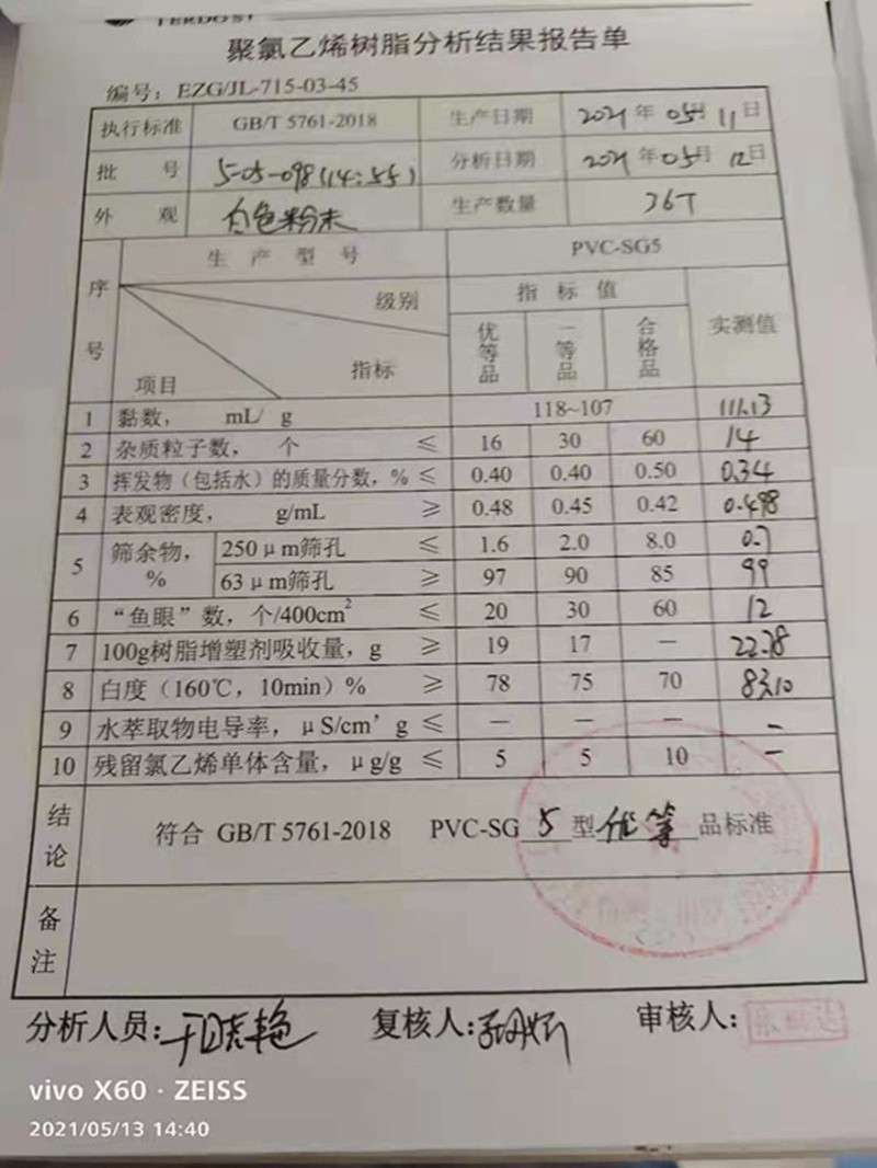 Hot selling Pipe grade PVC Resin K67 SG5 / Polyvinyl Chloride Resin powder price