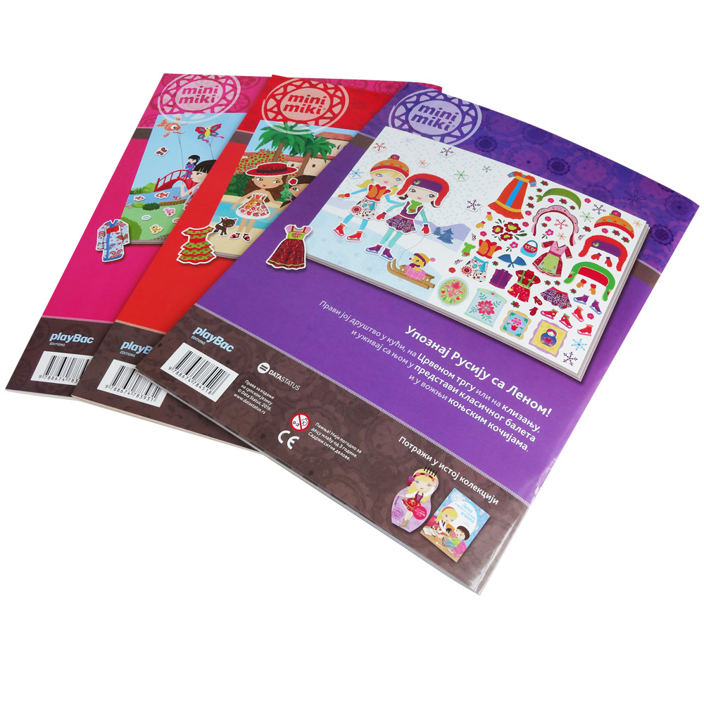 Fancy Custom Children Softcover Sticker Book Colorful and Attractive Kids Promotional Books, Smart Book for Kid