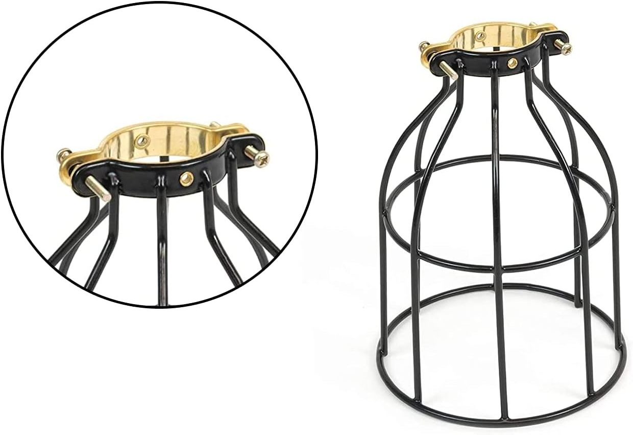 Modern Chandelier pendant light Rustic State Cylinder Metal Wire Hanging Pendant Light Cage Lamp Shade