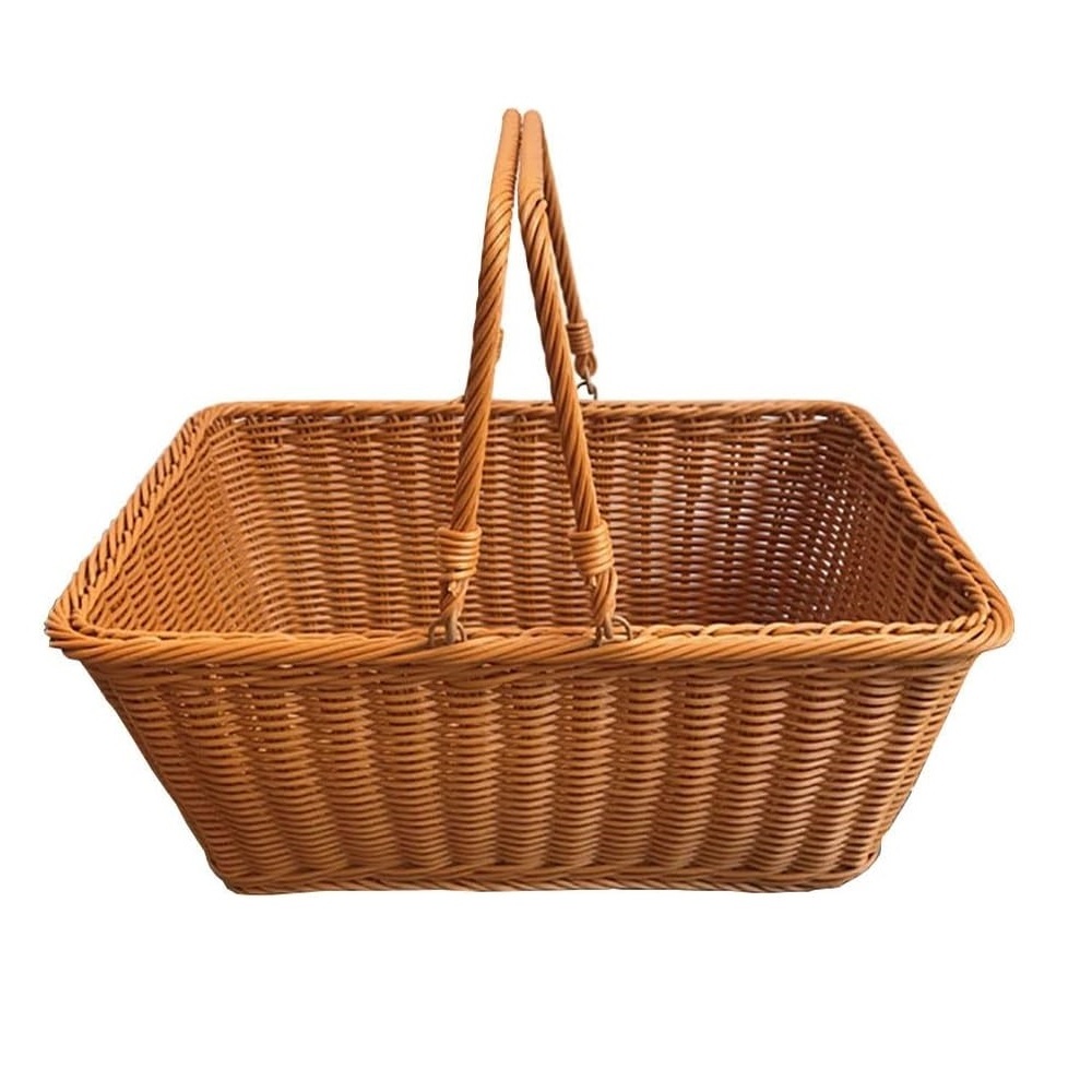 Picnic activity home decor mobile phones water bottle makeup dress women's shoes brown storage basket Handmade fruits basket