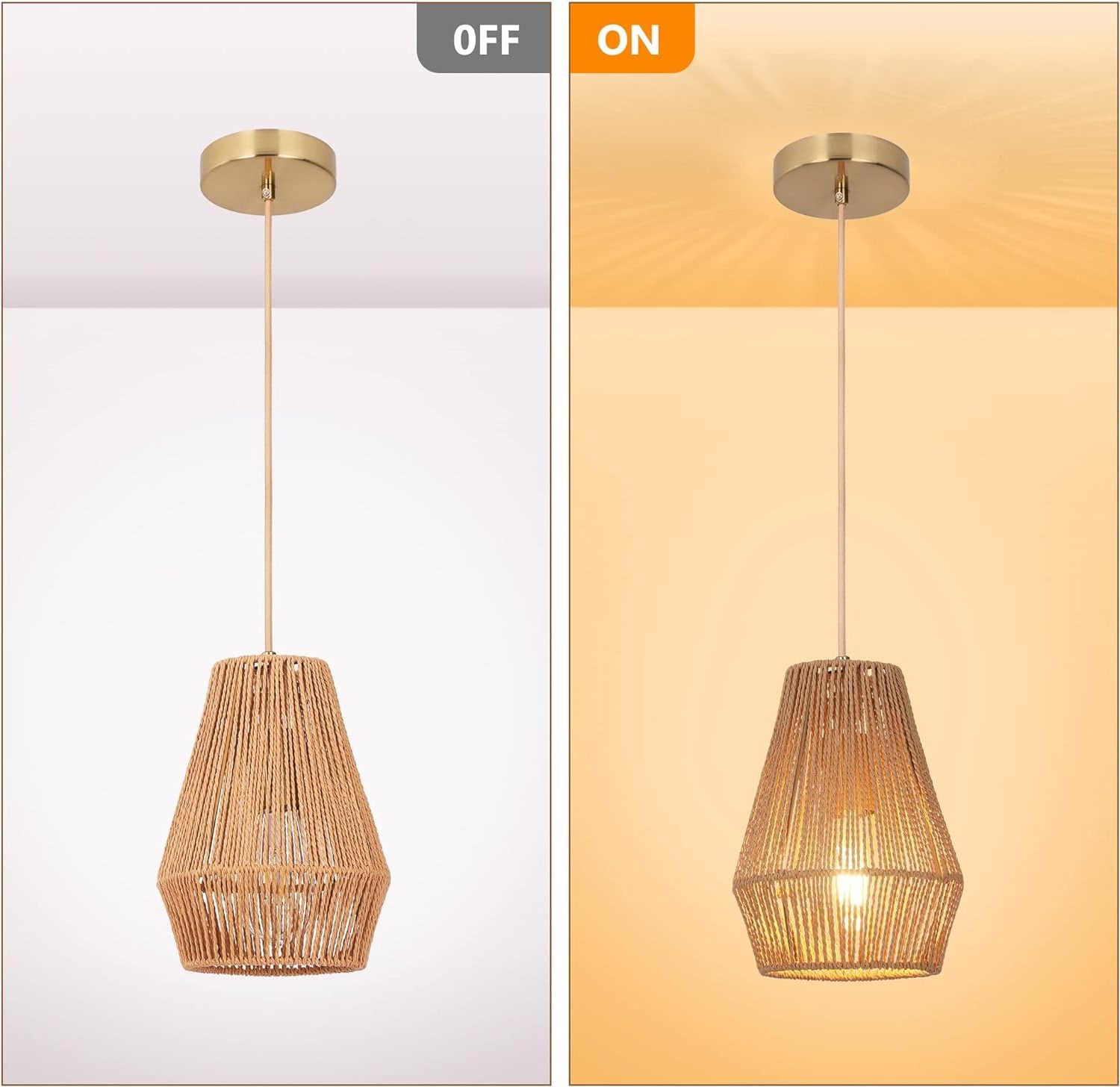 lights for home modern Modern  Living Room rattan pendant lamp woven Hanging Ceiling Bamboo Rattan Pendant light