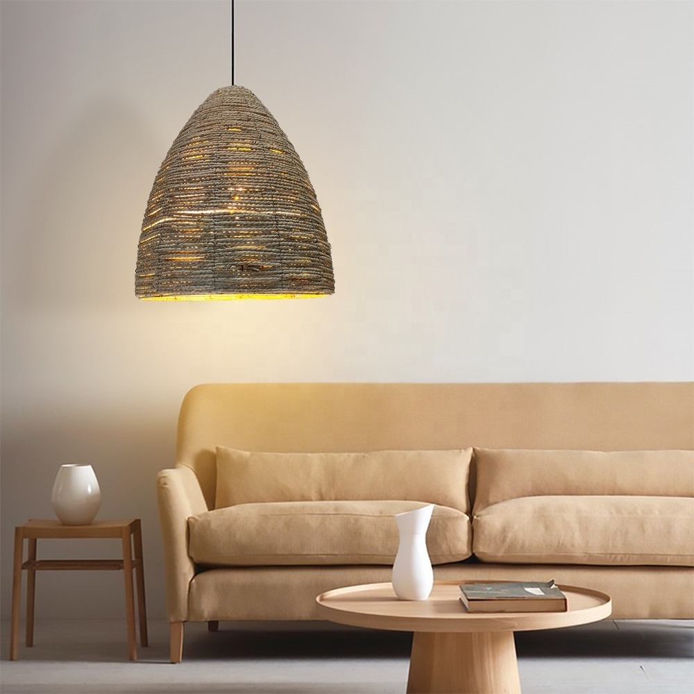 Seagrass lights for home modern Pendant Light Handmade Rattan Ceiling Light Kitchen Island Farmhouse Dining Room