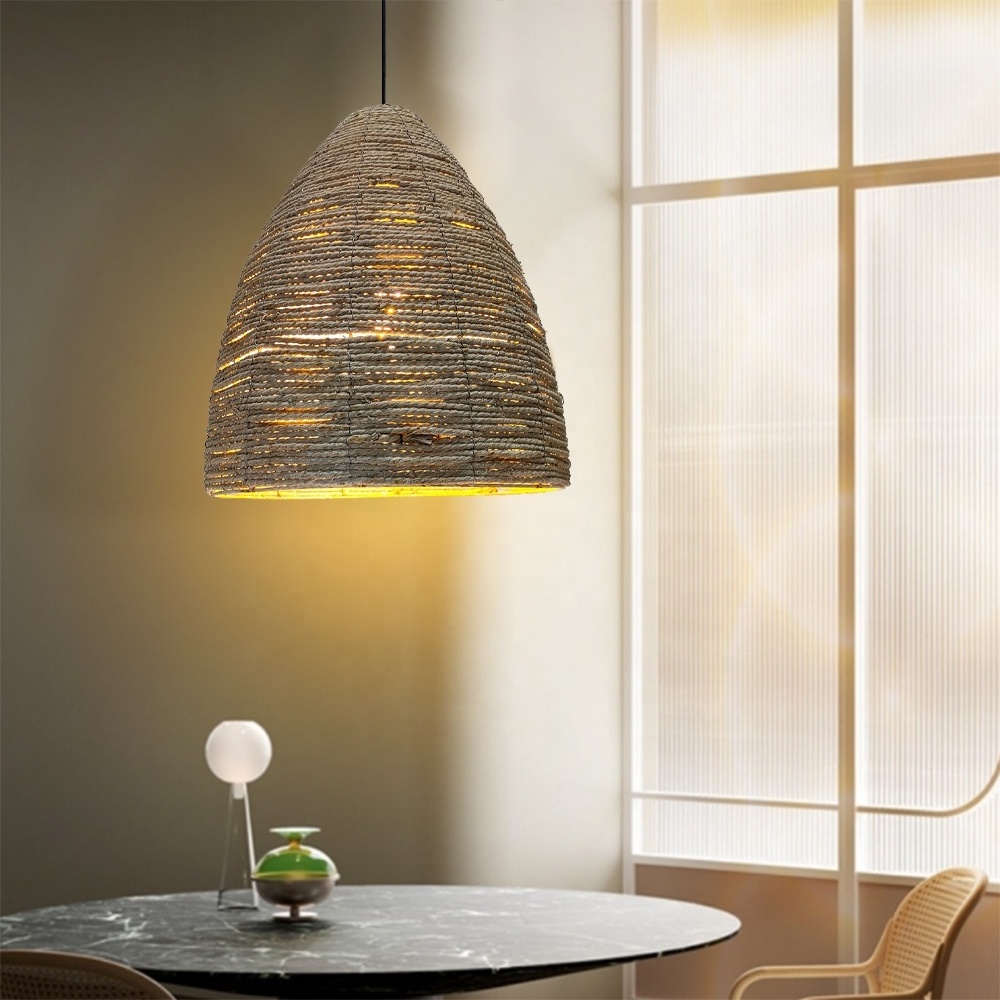 Seagrass lights for home modern Pendant Light Handmade Rattan Ceiling Light Kitchen Island Farmhouse Dining Room