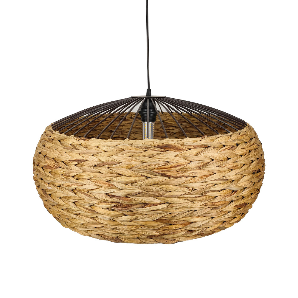 Sale ! Sale ! Japanese Styles Living Room Hanging Lampshade Rattan water hyacinth Pendant Light  Handwoven Rattan Lamps Shade