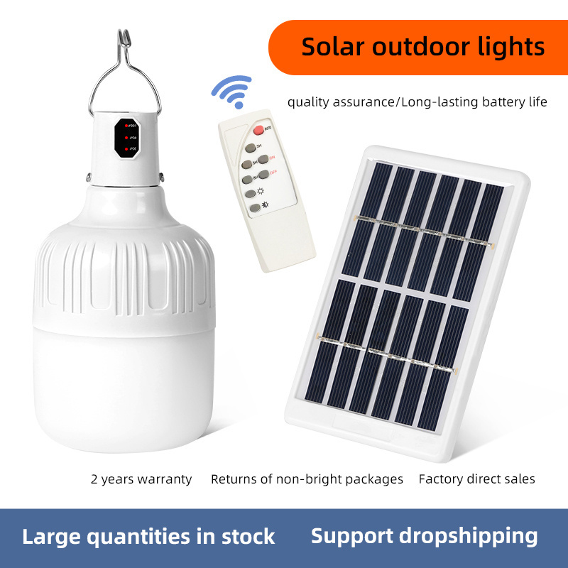 Led Rechargeable Solar Lights Usb Charging Solar Emergency Bulb Solar Panels Camping Lamp portable Charging Solar Bulb