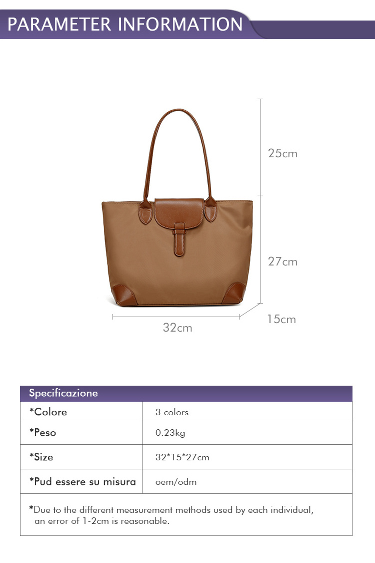 Simple and Casual Handbag for Women New High Capacity Tote Bag Single Shoulder Crossbody Bag