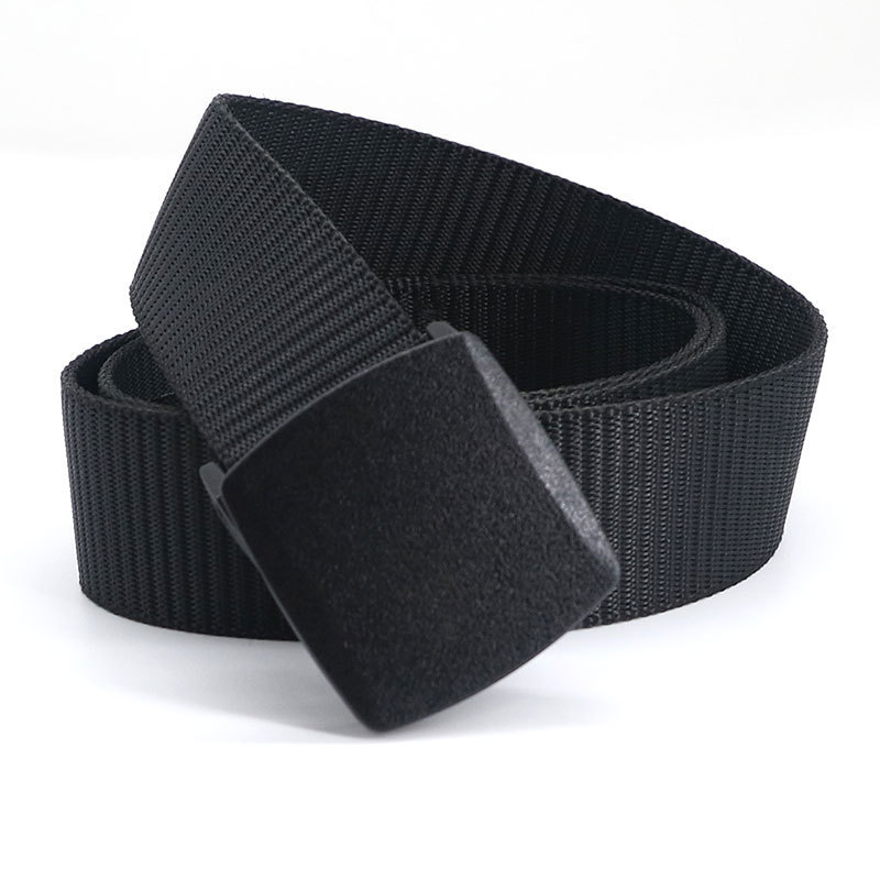 3.8cm Black Khaki Weave Nylon Webbing Belt Men's Durable and Firm Belt