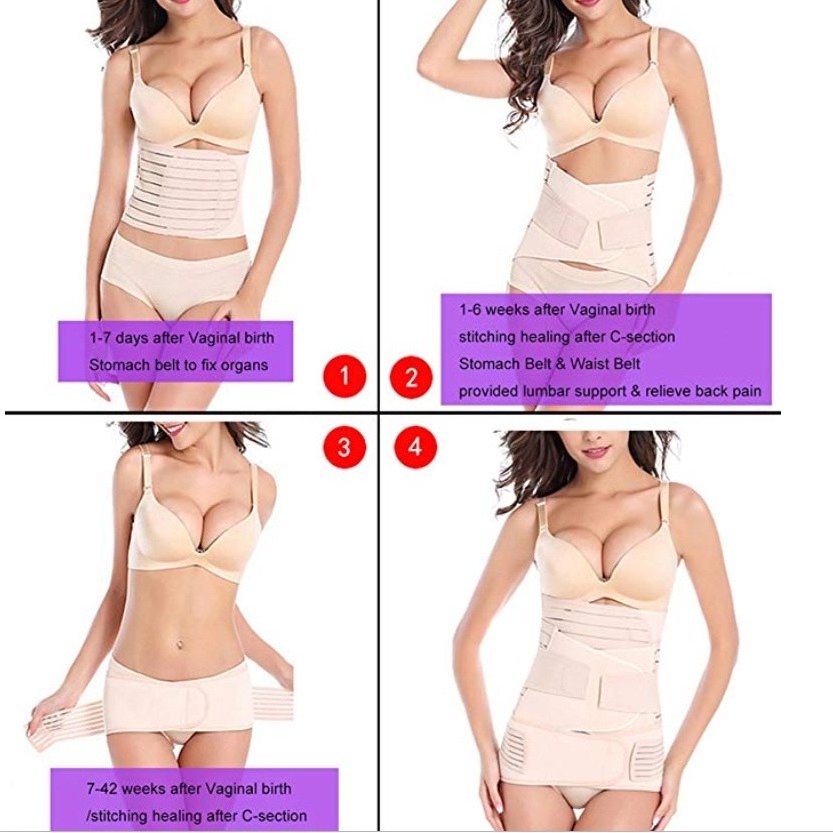 Abdominal Binder Waist Shaper Tummy Slimming Belt 3 In 1 Postpartum Trainer Wrap Belt for Women