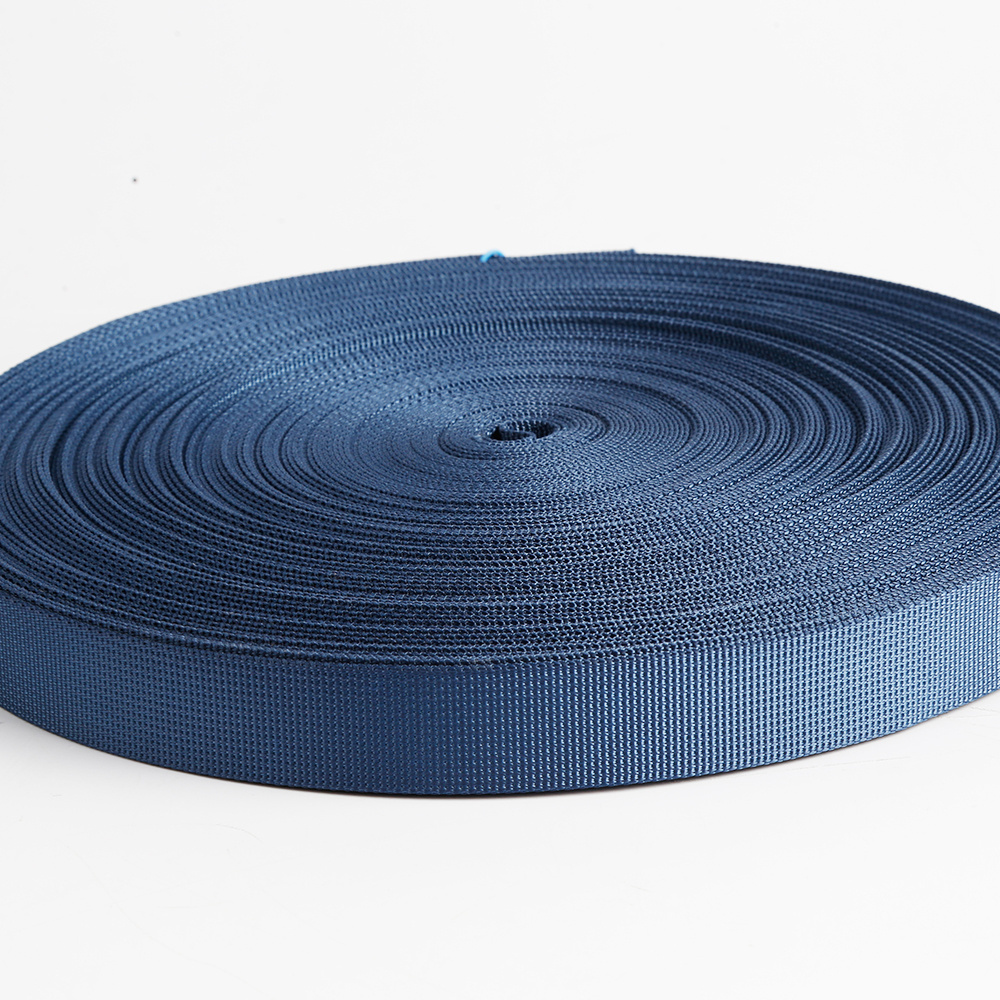 Custom 1 inch blue woven nylon webbing 25mm