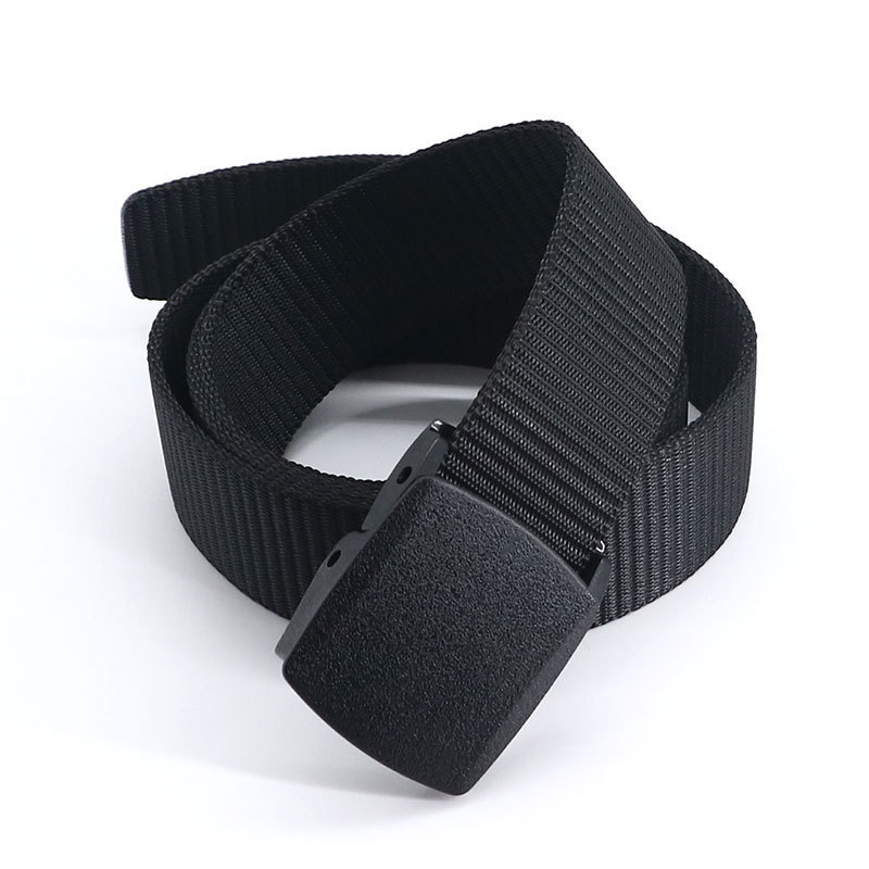 3.8cm Black Khaki Weave Nylon Webbing Belt Men's Durable and Firm Belt