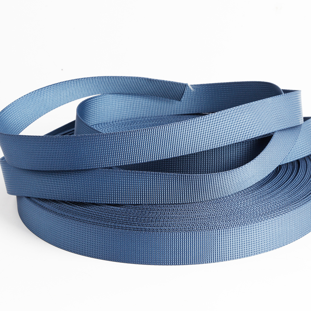 Custom 1 inch blue woven nylon webbing 25mm